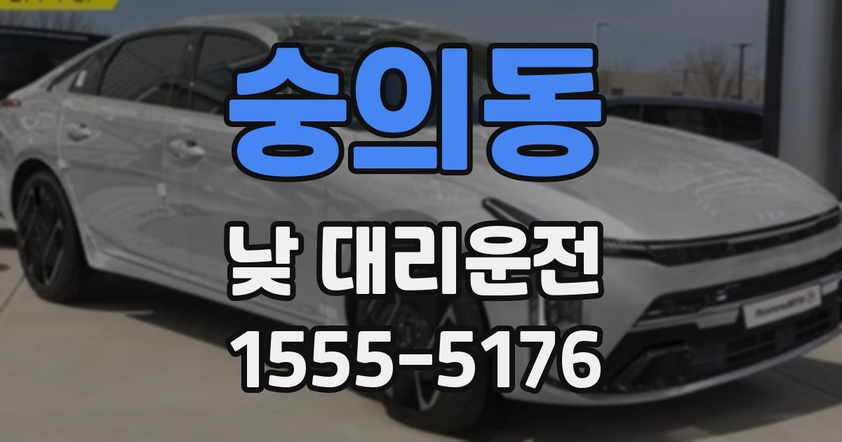 숭의동 낮 대리운전
