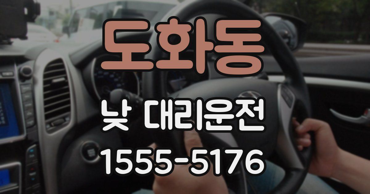 도화동 낮 대리운전