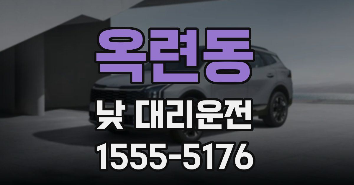 옥련동 낮 대리운전