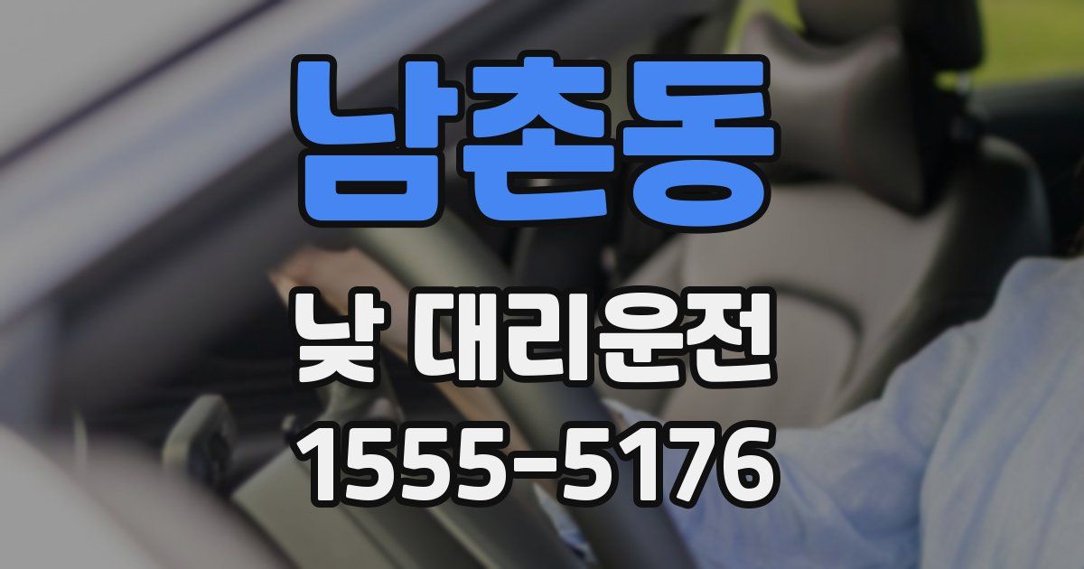 남촌동 낮 대리운전