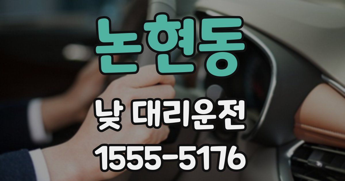 논현동 낮 대리운전