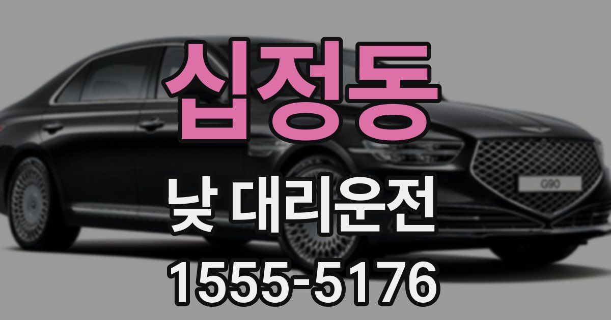 십정동 낮 대리운전