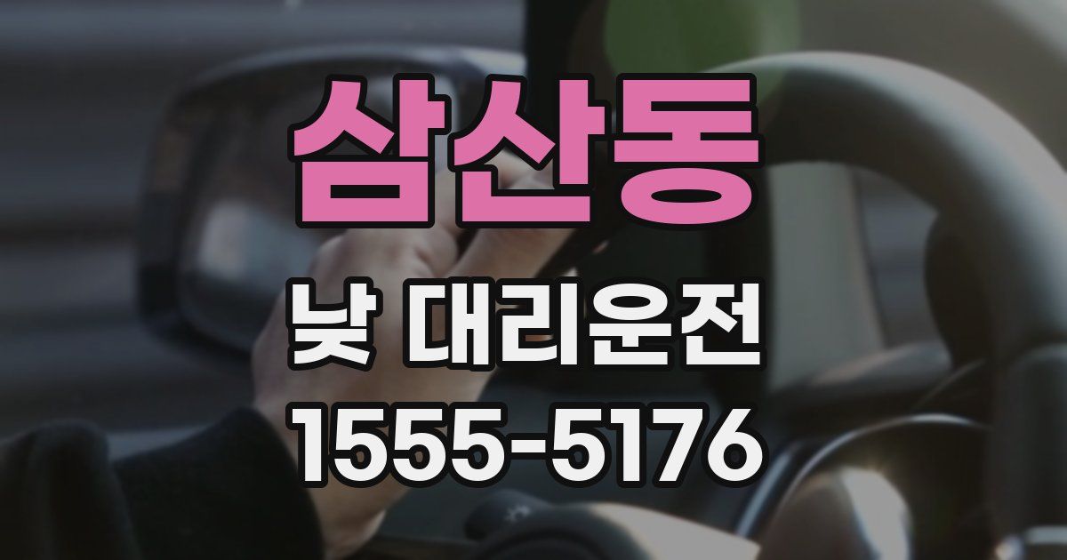 삼산동 낮 대리운전