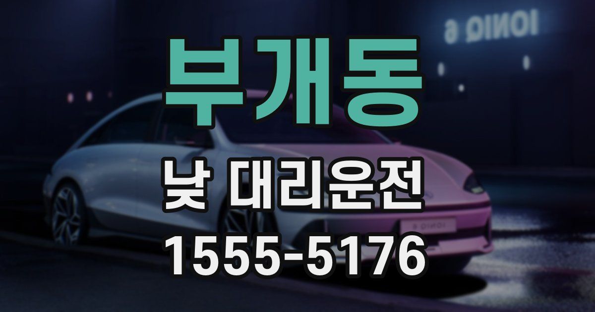 부개동 낮 대리운전