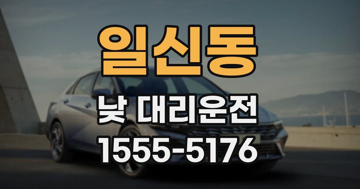 일신동 낮 대리운전