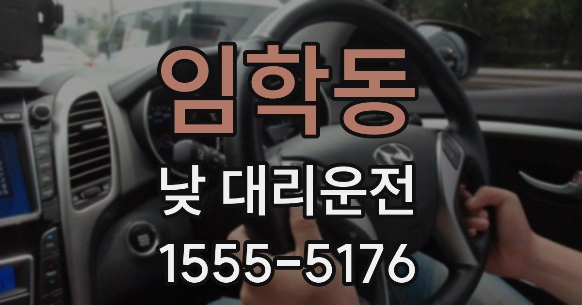 임학동 낮 대리운전