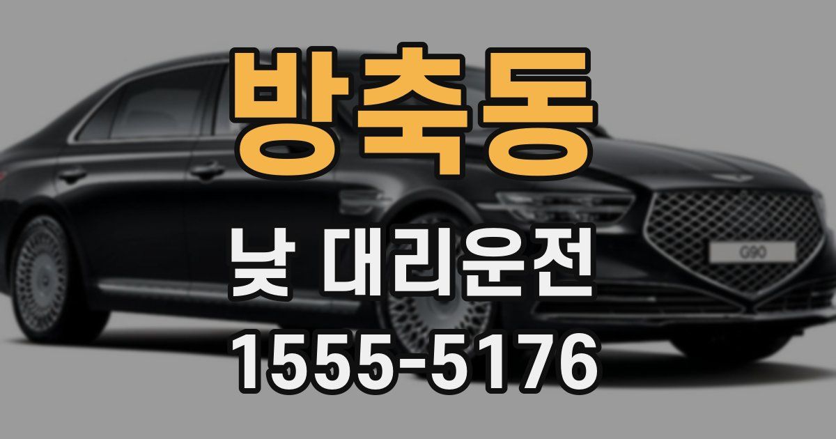 방축동 낮 대리운전