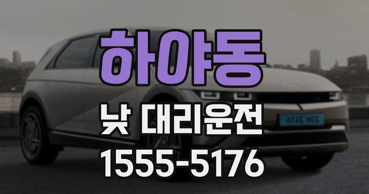 하야동 낮 대리운전