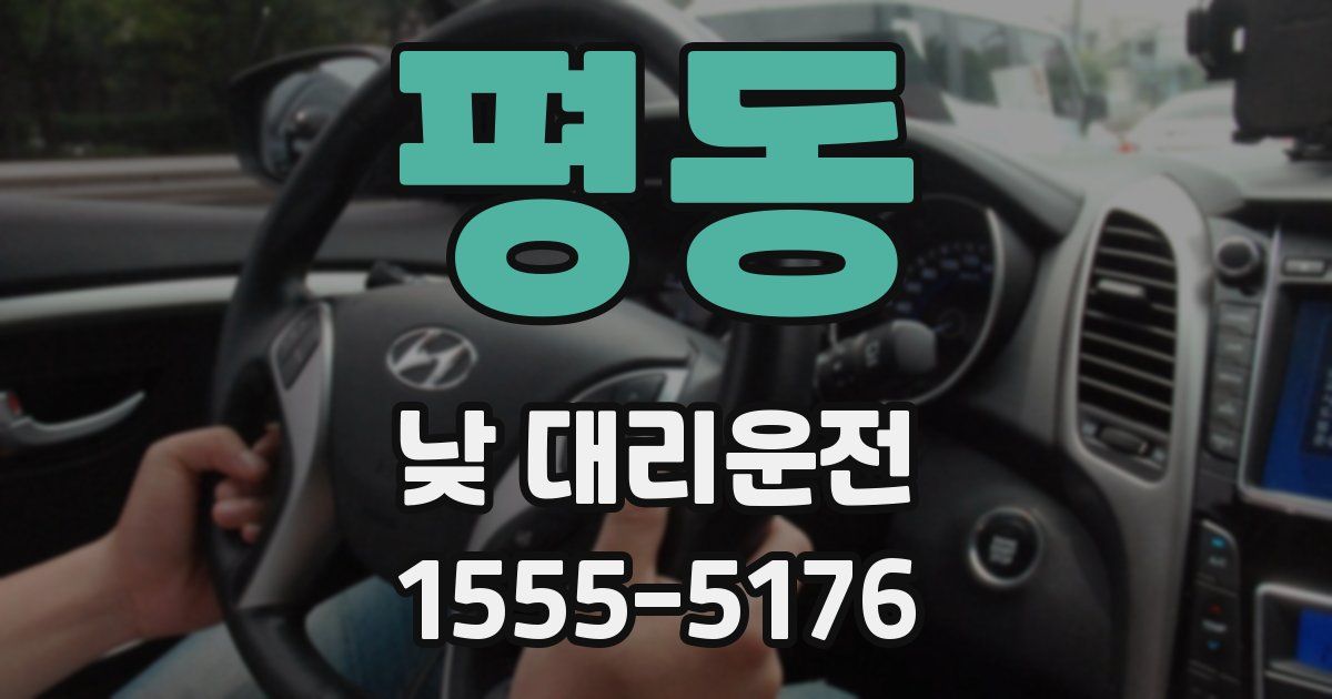 평동 낮 대리운전