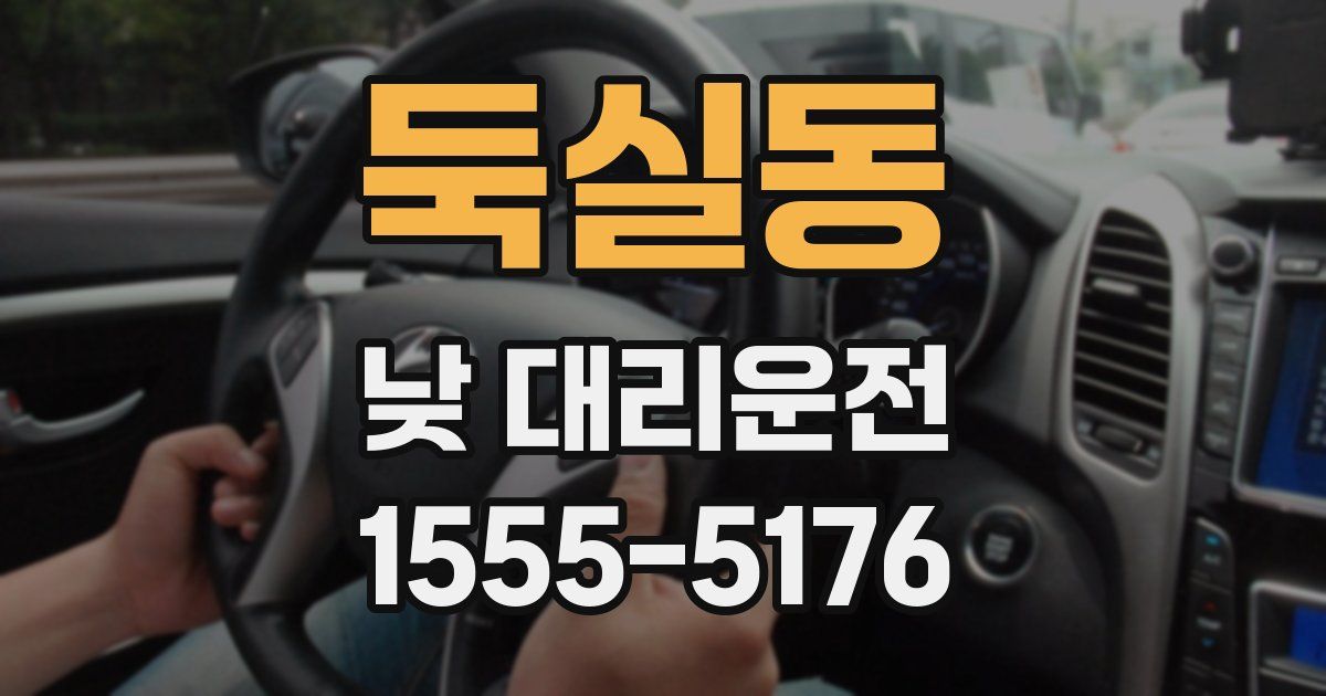 둑실동 낮 대리운전