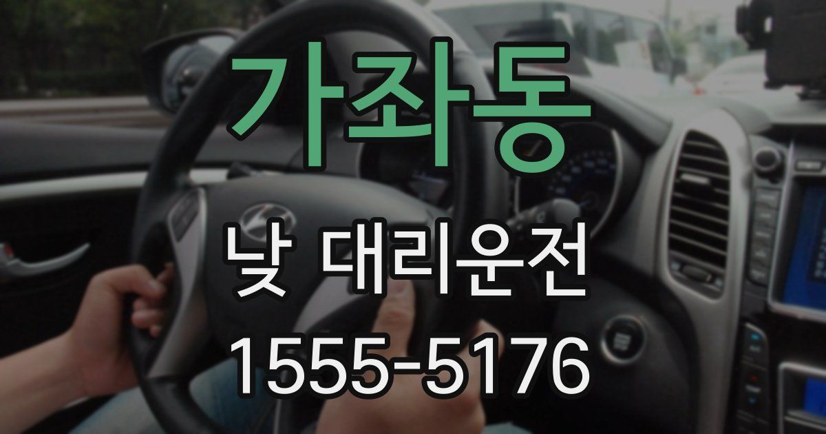 가좌동 낮 대리운전
