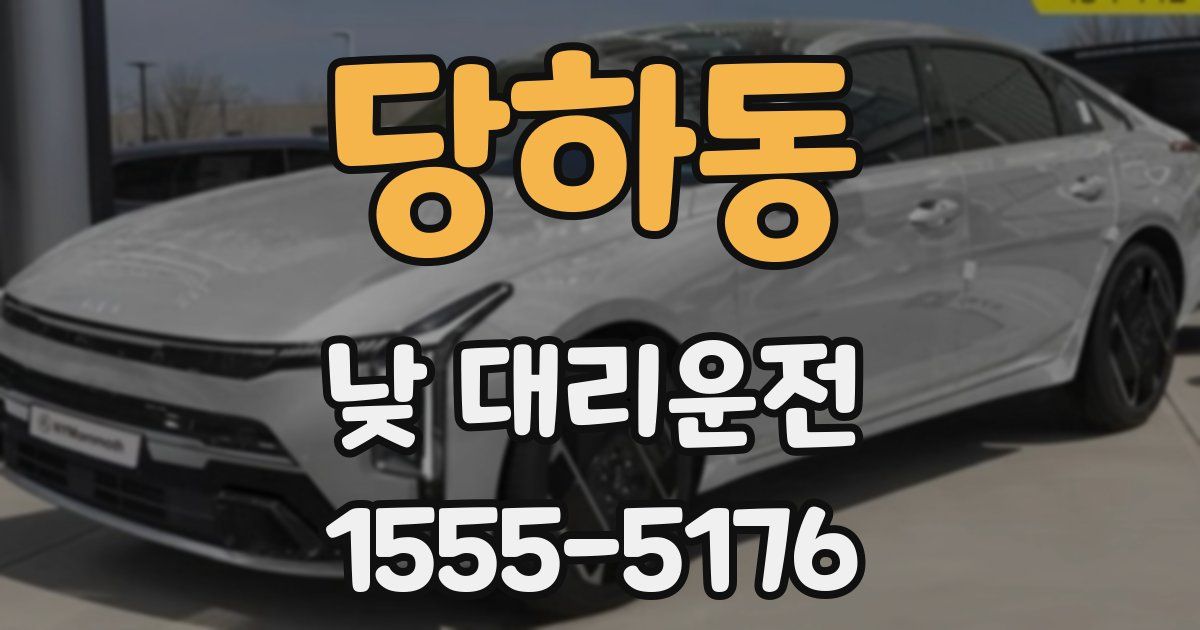 당하동 낮 대리운전
