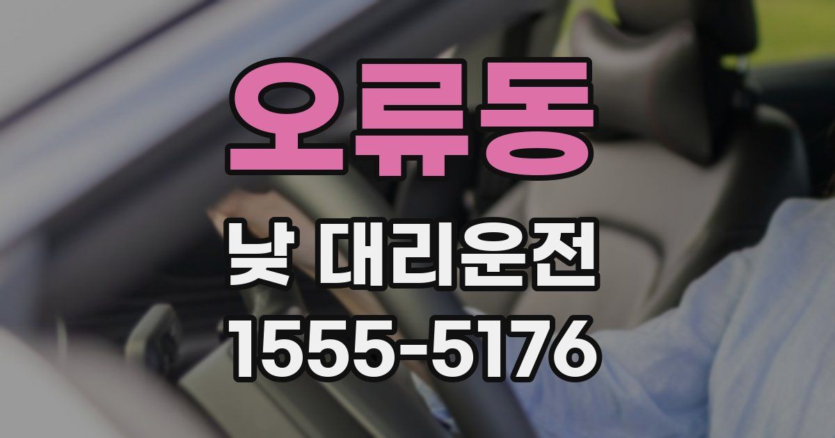 오류동 낮 대리운전