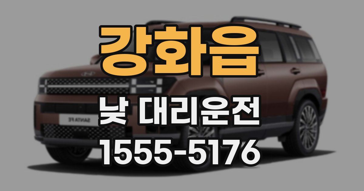 강화읍 낮 대리운전
