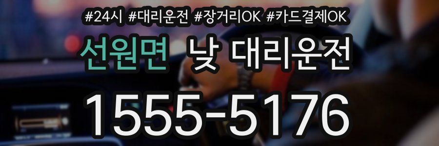 선원면 낮 대리운전