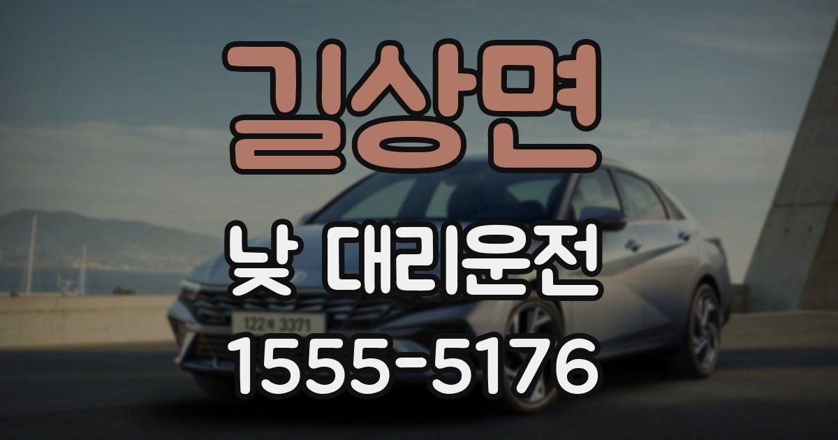 길상면 낮 대리운전