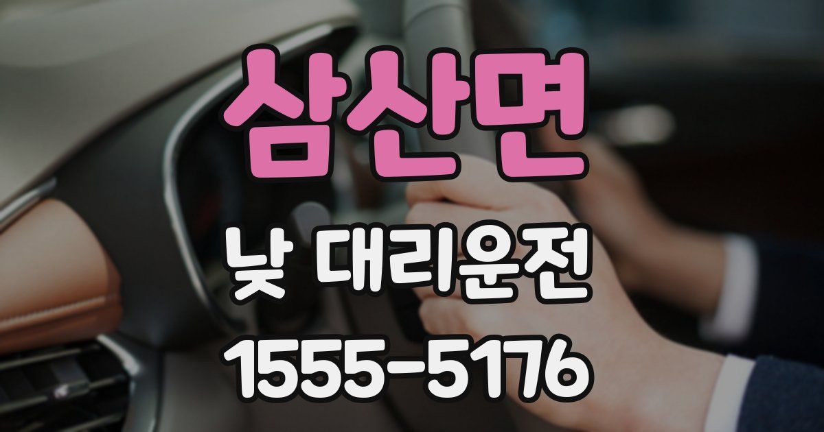 삼산면 낮 대리운전