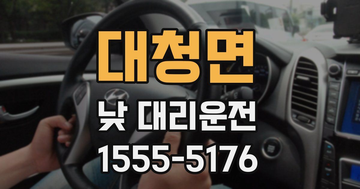 대청면 낮 대리운전
