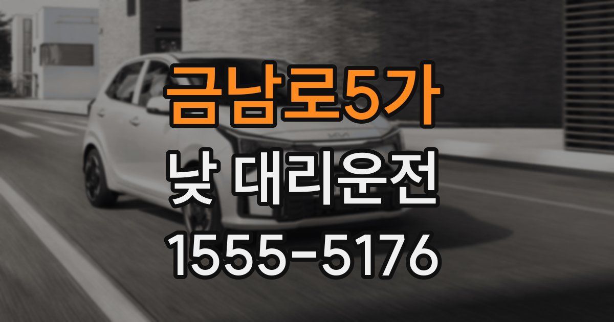 금남로5가 낮 대리운전