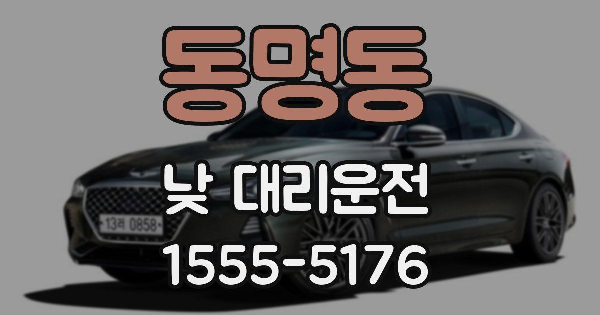 동명동 낮 대리운전