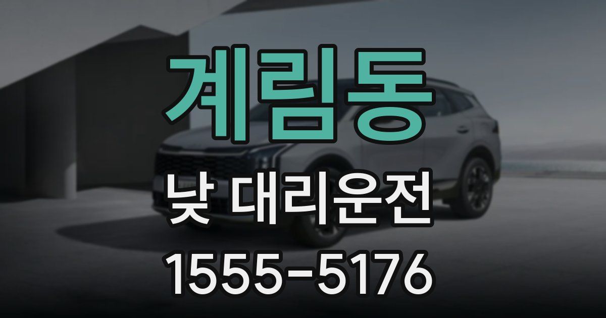 계림동 낮 대리운전