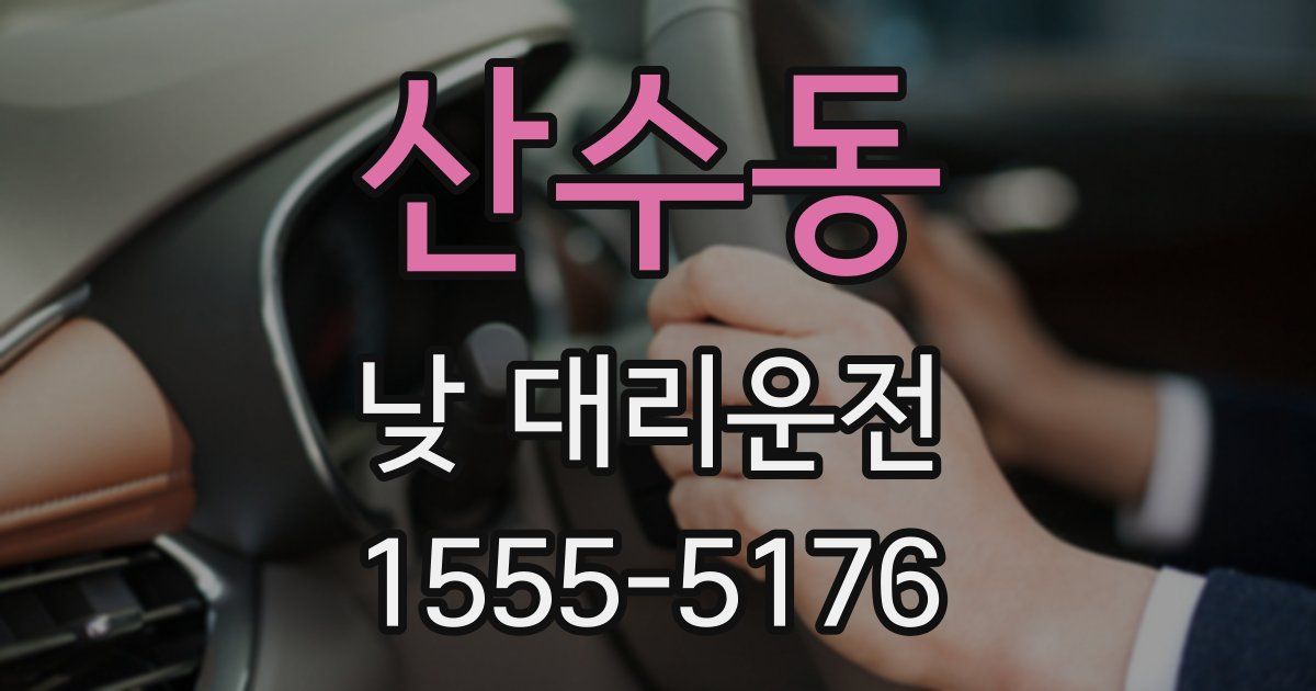 산수동 낮 대리운전