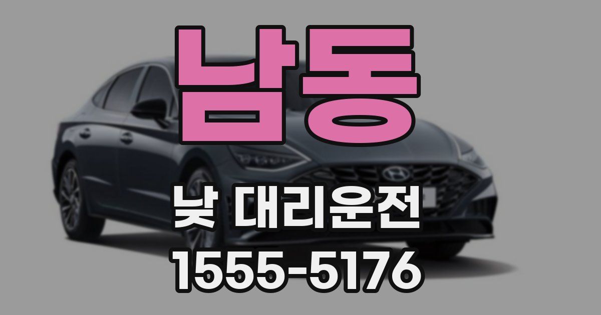 남동 낮 대리운전