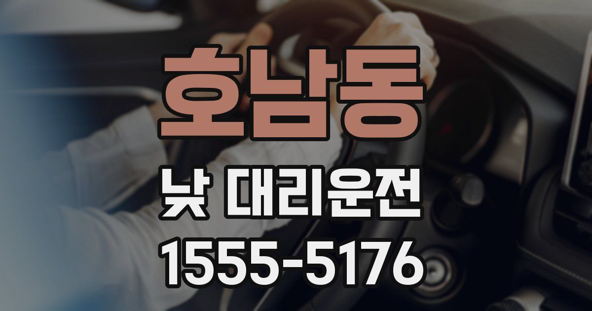 호남동 낮 대리운전