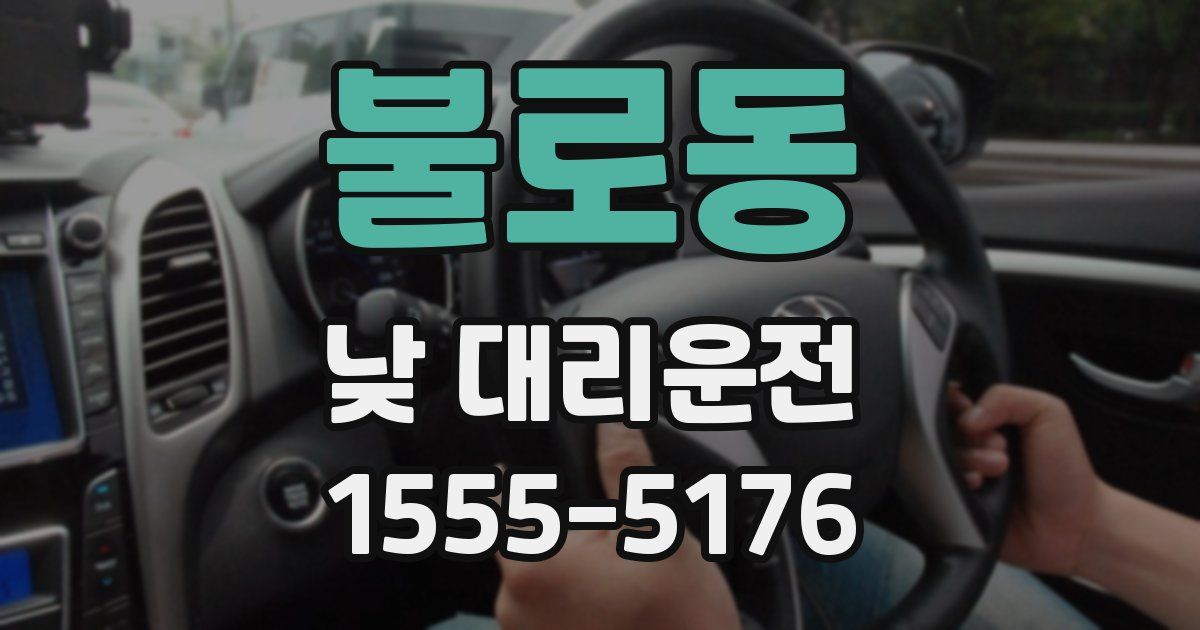 불로동 낮 대리운전