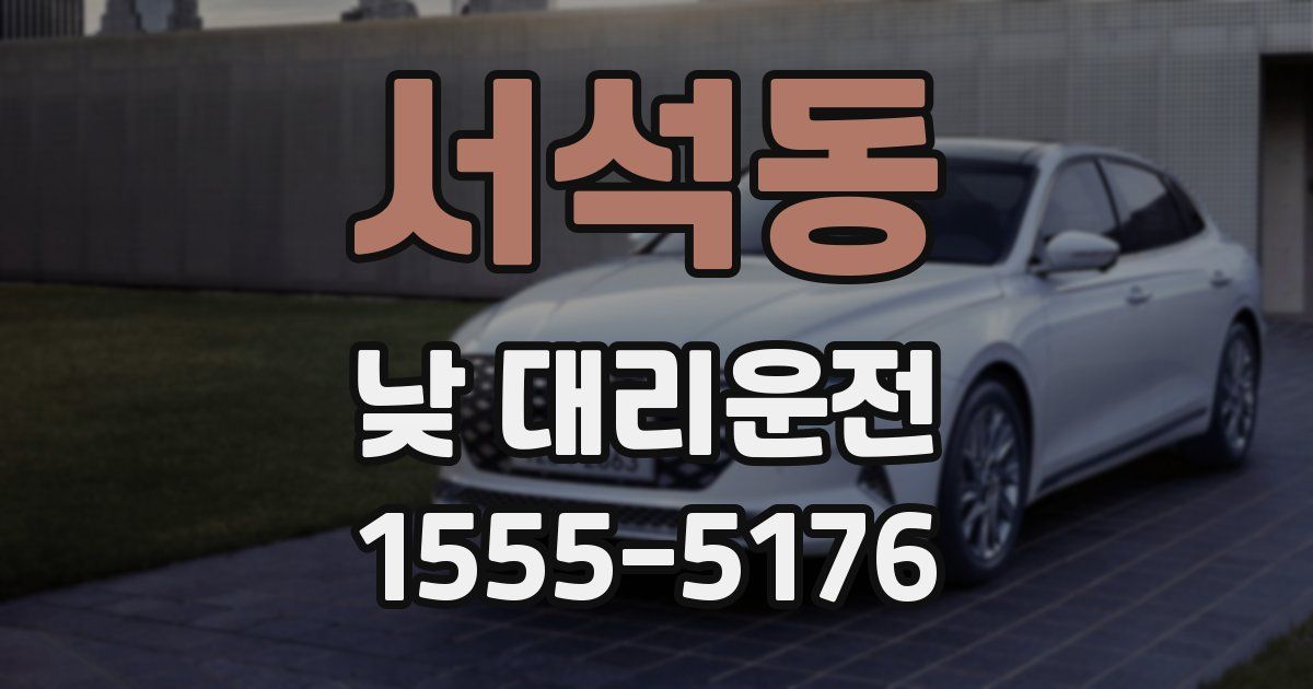 서석동 낮 대리운전