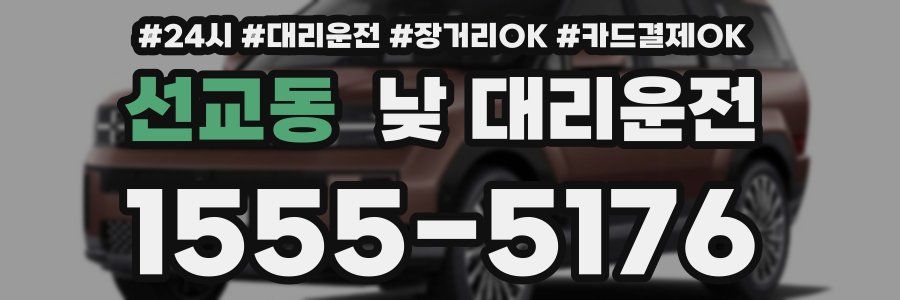 선교동 낮 대리운전