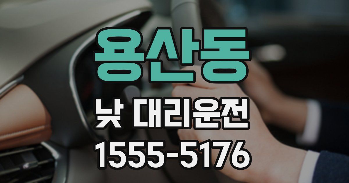 용산동 낮 대리운전