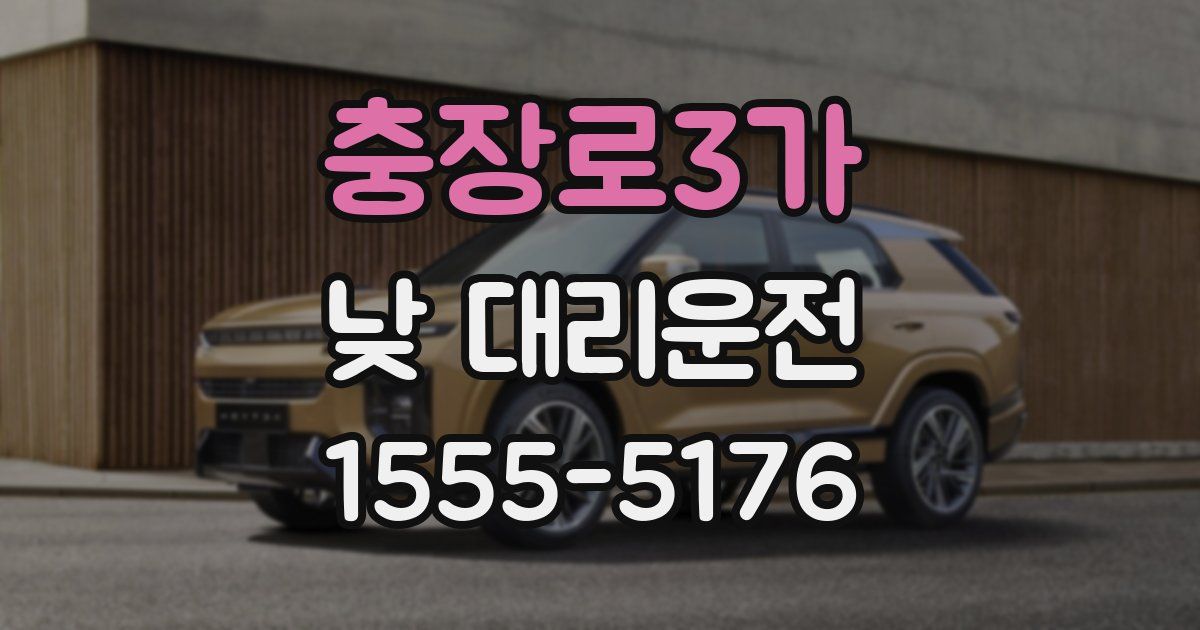 충장로3가 낮 대리운전