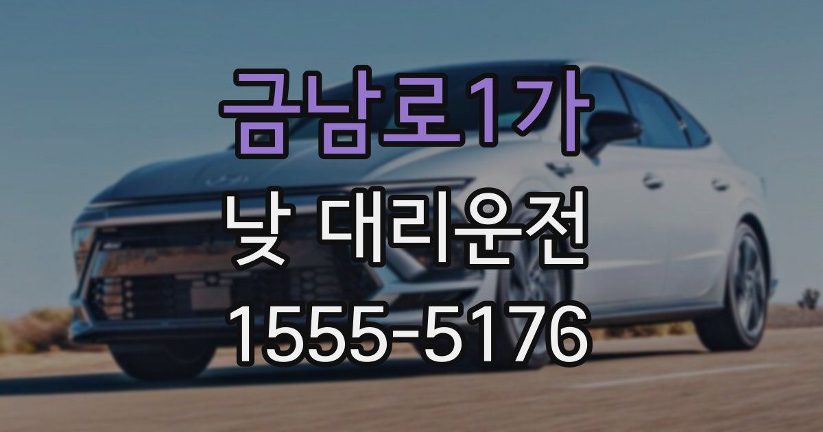 금남로1가 낮 대리운전