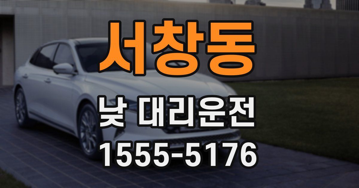 서창동 낮 대리운전