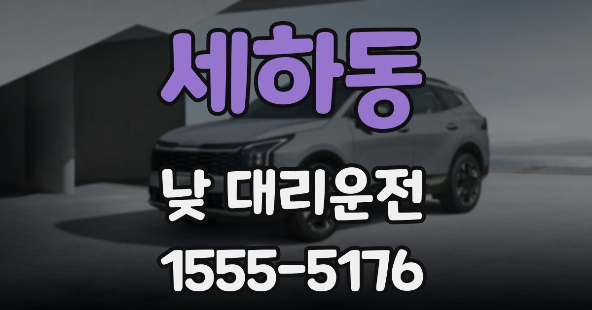 세하동 낮 대리운전
