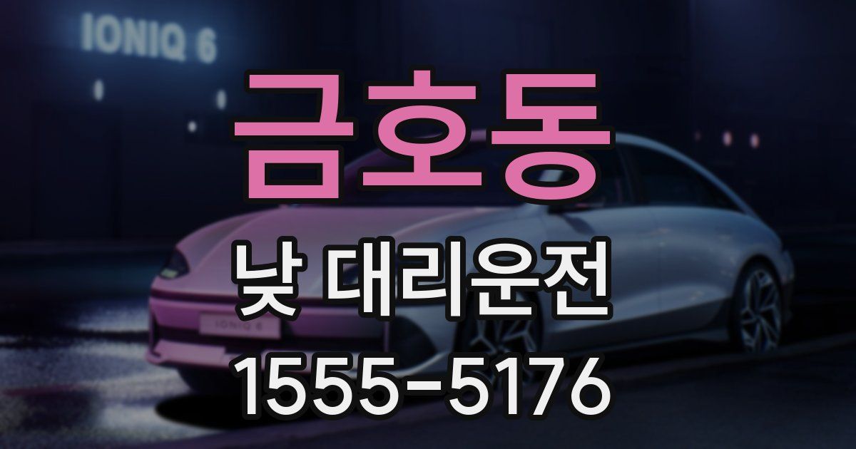 금호동 낮 대리운전