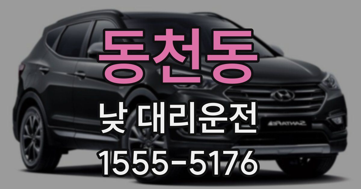 동천동 낮 대리운전