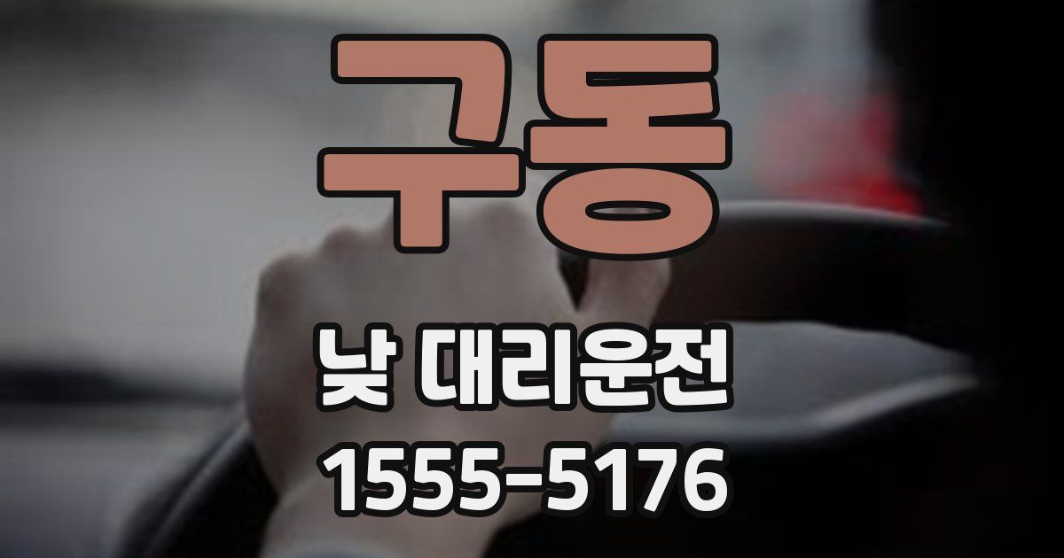 구동 낮 대리운전