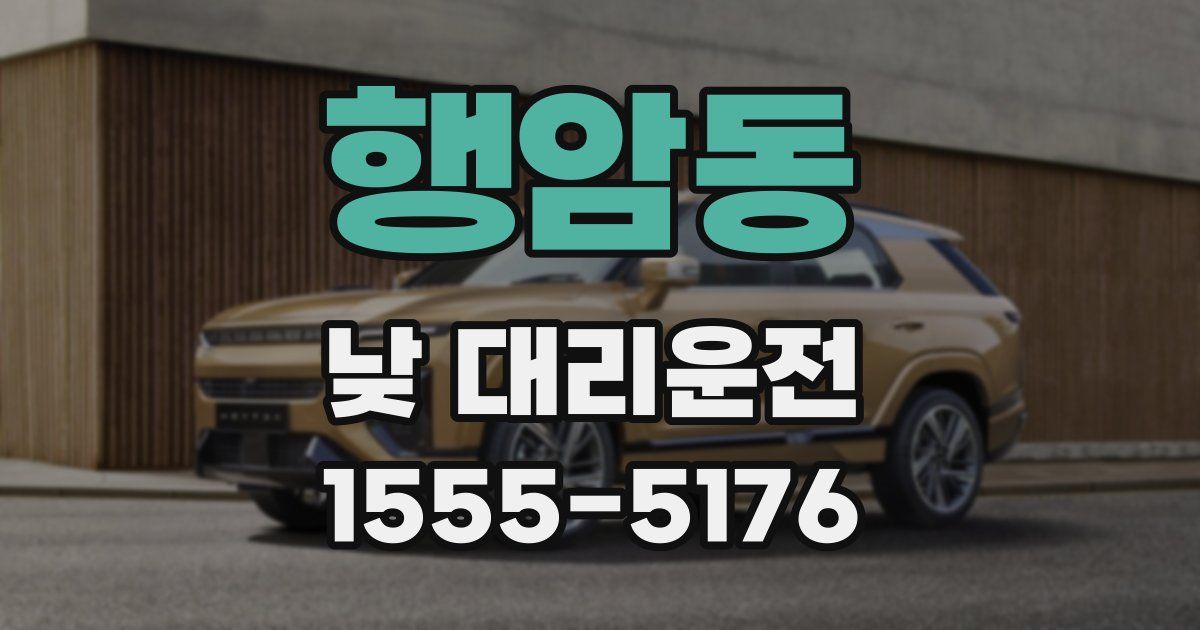 행암동 낮 대리운전