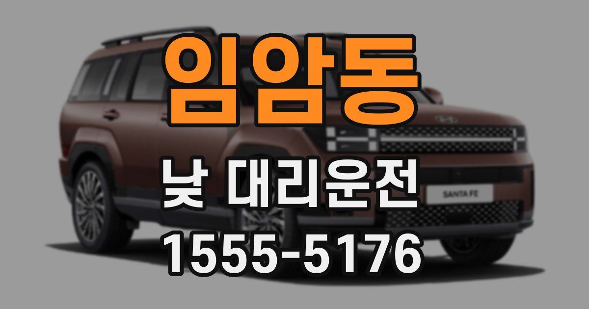 임암동 낮 대리운전