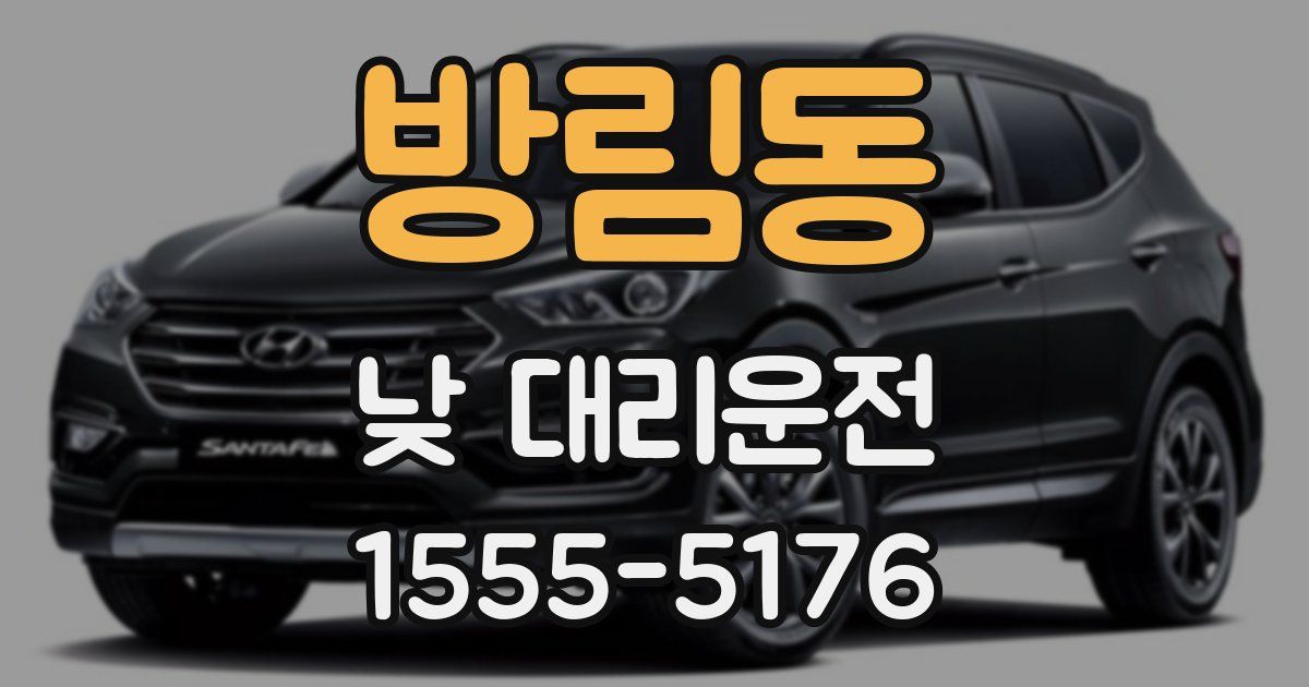 방림동 낮 대리운전