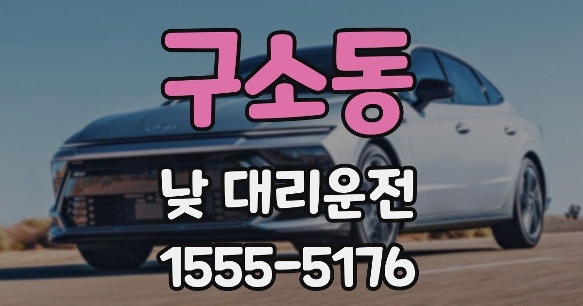구소동 낮 대리운전
