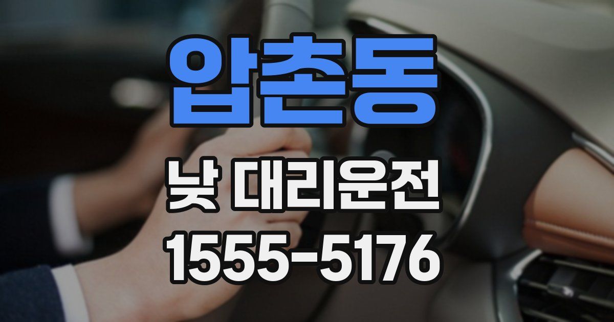 압촌동 낮 대리운전