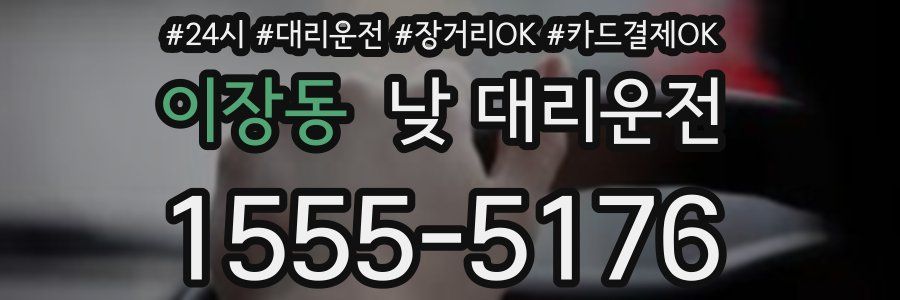 이장동 낮 대리운전