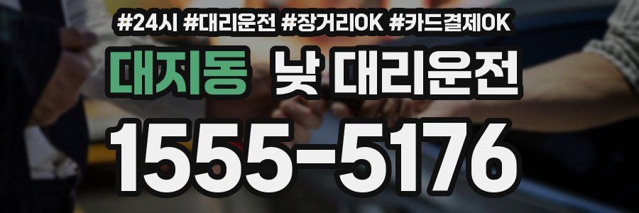 대지동 낮 대리운전