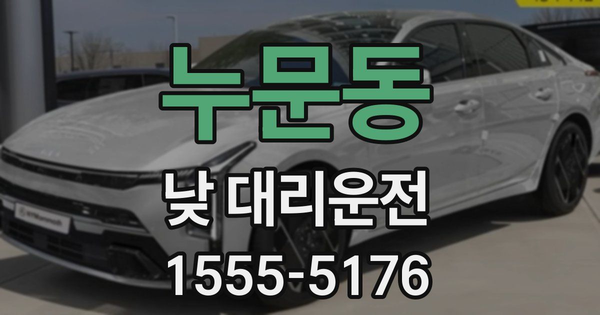 누문동 낮 대리운전