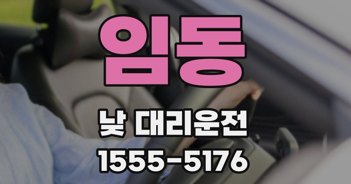 임동 낮 대리운전