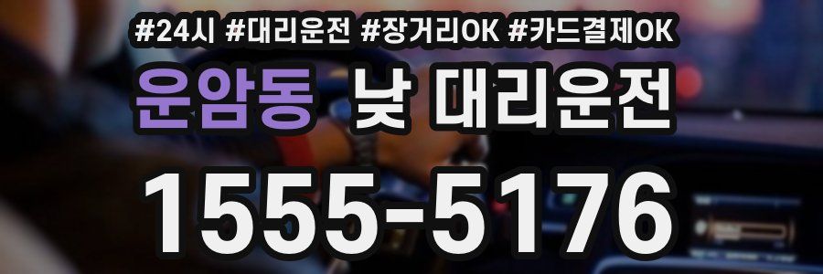운암동 낮 대리운전