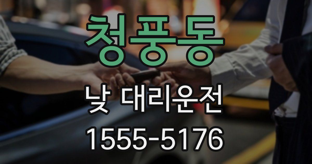 청풍동 낮 대리운전